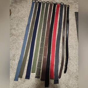 Men's Multi-Color Belt Set
